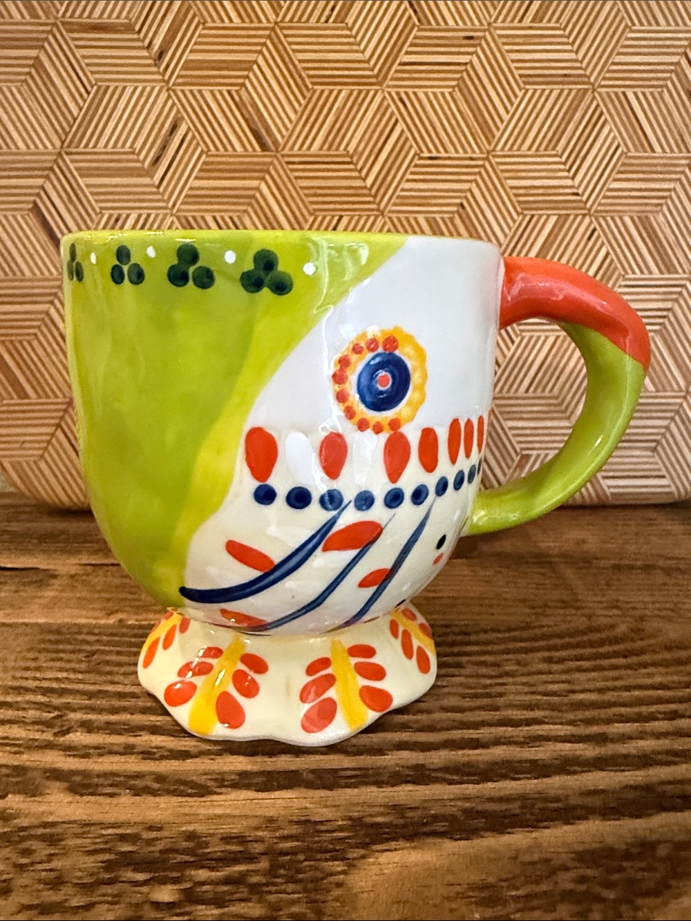NWOT Anthropologie Tortua 10.75 oz Hand-glazed Stoneware Pedestal Mug